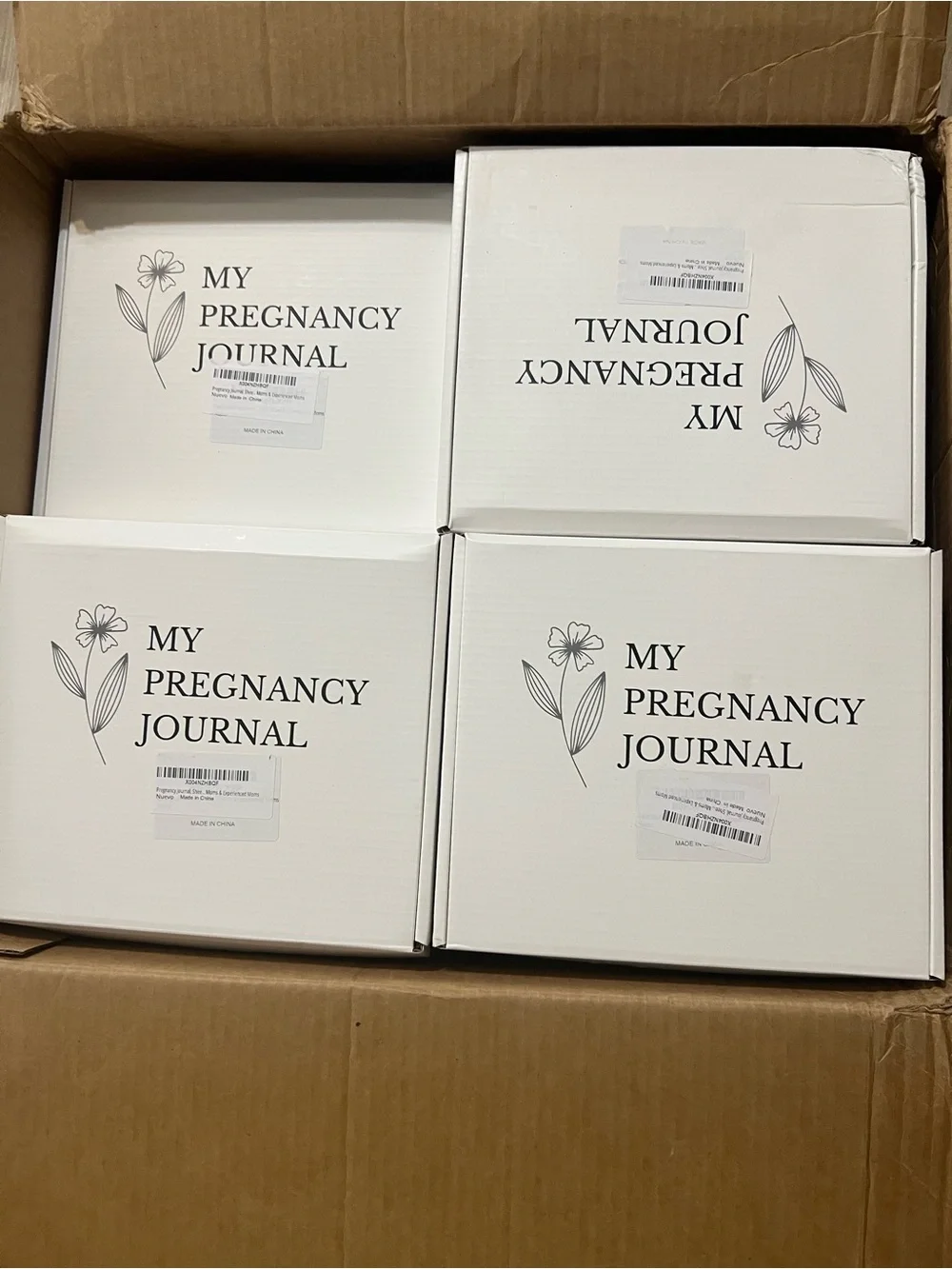 Lot 30 Pregnancy Journal - White Pregnancy Journal